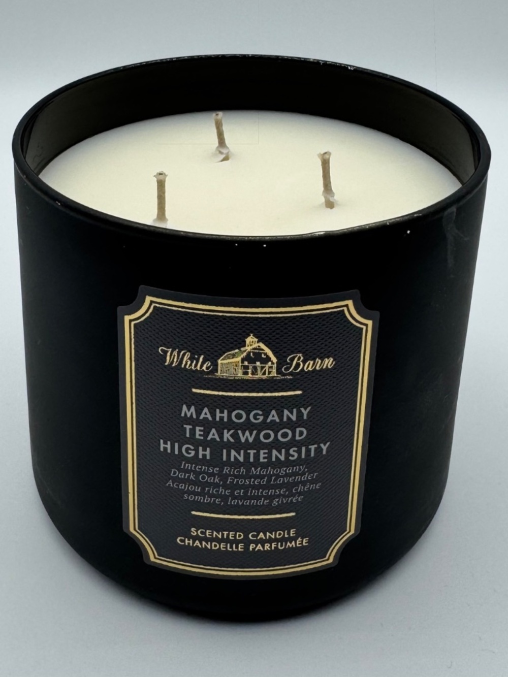 Bath & Body Works White Barn Mahogany Teakwood High Intensity 3-Wick Candle - Picture 4 of 6